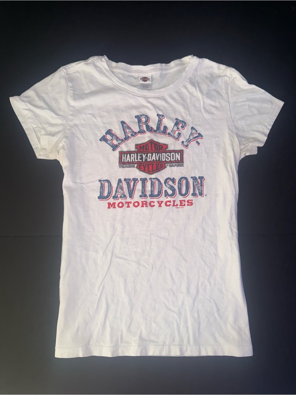 Harley-Davidson White Graphic T-Shirt Pensacola FL Florida Size L RARE Harley-Da